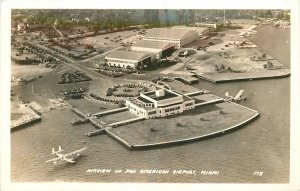 RPPC Postcard Florida Miami Air View Pan American Airport #178 23-10123