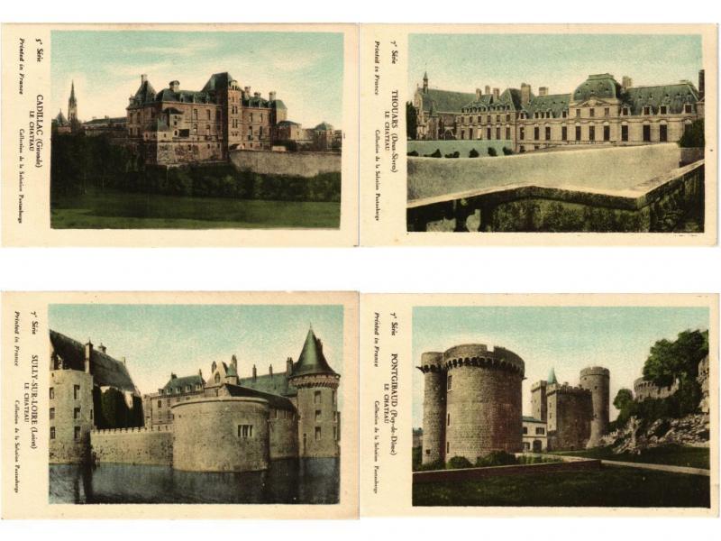 CASTLES CHATEAUX FRANCE 130 CPA COLLECTION PAUTAUBERGE