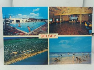 Vintage Multiview Postcard West Sands Holiday Park Selsey 1960s Aerial View etc