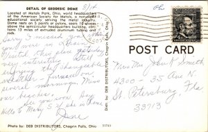 Geodesic Dome Metals Park Ohio Headquarters Building Chrome Cancel WOB Postcard 