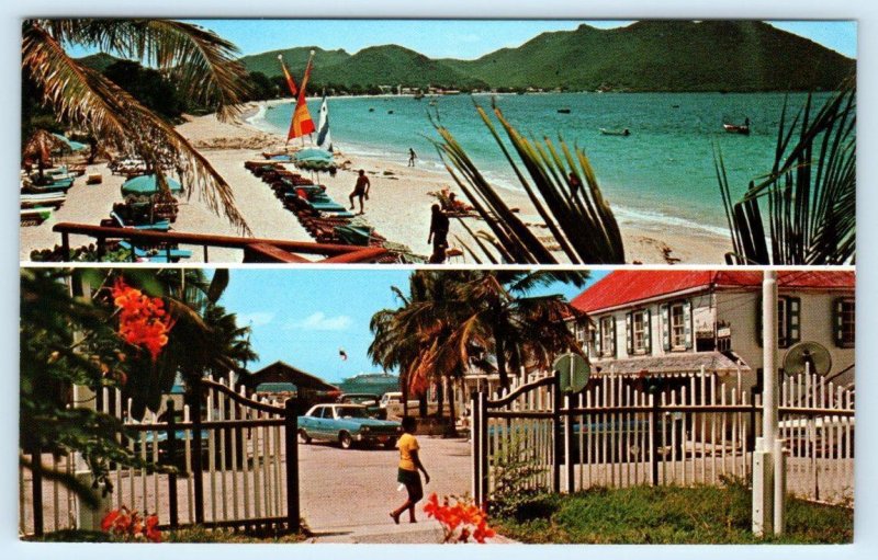 PHILLIPSBURG, SINT MAARTEN Netherland Antilles ~ MAIN SQUARE Beach Postcard