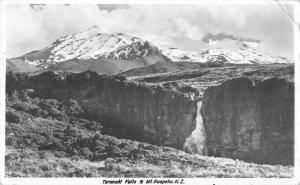 US2330 Taranaki Falls & Mount Ruapehu N. Z. Waterfall Mountains new zealand