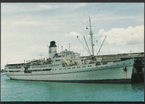 Shipping Postcard - M.V.Doulos (O.M Ship) Visiting Auckland, New Zealand A8112 