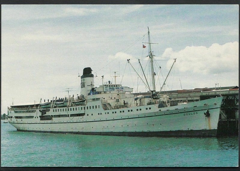 Shipping Postcard - M.V.Doulos (O.M Ship) Visiting Auckland, New Zealand A8112 