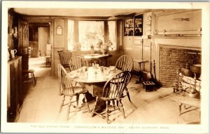 Dining Room, Longfellow's Wayside Inn Sudbury MA Vintage Postcard P10