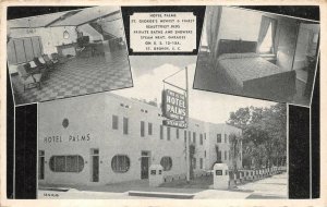 HOTEL PALMS ST. GEORGE SOUTH CAROLINA DEXTER PRESS ADVERTISING POSTCARD (1940s)