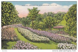 Scenic view, Municipal Iris Gardens, Winston-Salem,  North Carolina, PU-1944