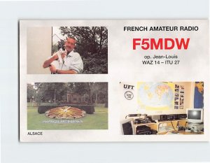 Postcard French Amateur Radio, F5MDW, Haguenau, France