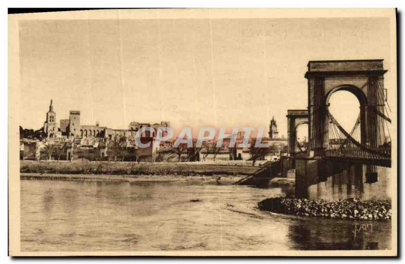 Old Postcard Avignon The Suspension Bridge