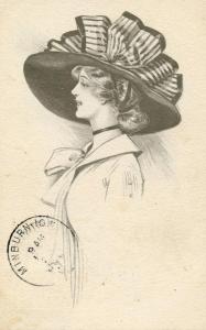 Lady in Hat   Artist: Unsigned