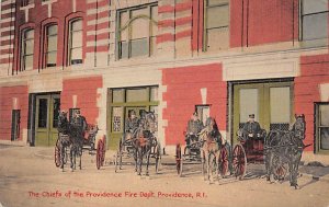 The Chiefs Of The Providence Fire Dept Providence RI USA Postcard