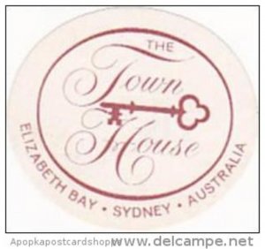 AUSTRALIA SYDNEY TOWN HOUSE HOTEL VINTAGE LUGGAGE LABEL