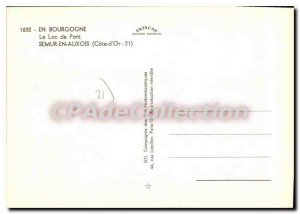 Modern Postcard Semur-en-Auxois Lake Bridge