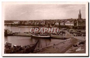 Old Postcard Saint Malo Pools and City Boat