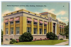 Tallahassee Florida Postcard Martin Department And State Office Building c1940's