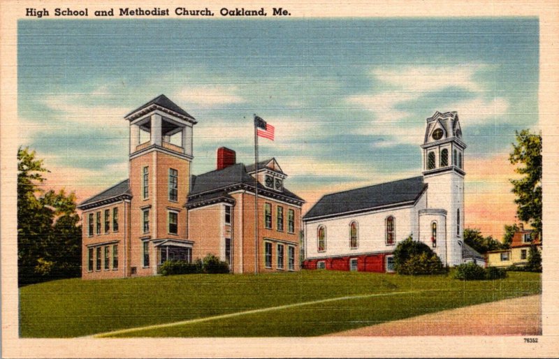 Maine Oakland High School and Methodist Church