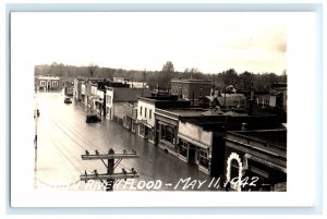 High River Flood May 1942 Alberta Canada Real Photo RPPC Postcard (FM2)