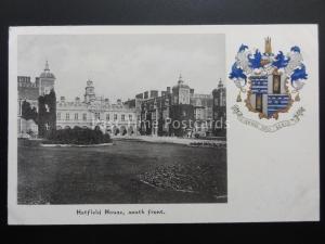 Hertfordshire Coat of Arms HATFIELD HOUSE South Front c1904 by C W Faulkner & Co