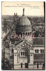 Postcard Old L and L Tours Basilica St. Martin completed in 1902 Laloux Archi...