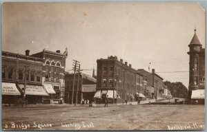 NORTHFIELD MN BRIDGE SQUARE ANTIQUE REAL PHOTO POSTCARD RPPC