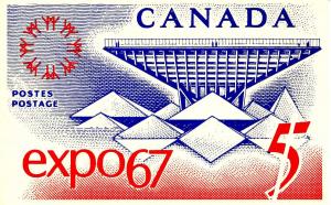 Canada - Quebec, Montreal. Expo '67, Commemorative Postage Stamp showing Cana...