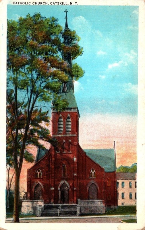 New York Catskill Mountains Catskill Catholic Church