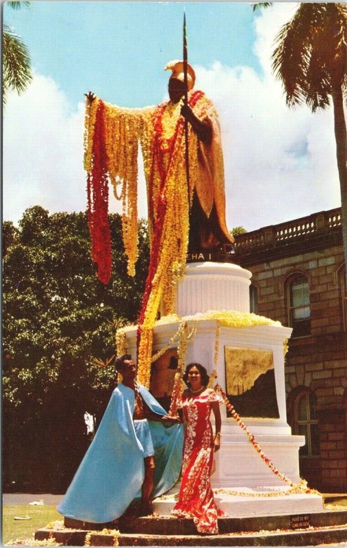 Kamehameha Statue Hawaii HI Unused Vintage Postcard F36