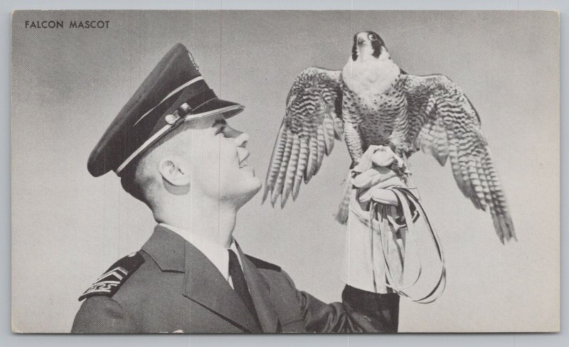 Military~Colorado Springs USAF Air Force Academy Cadet w/Falcon Mascot In Hand 