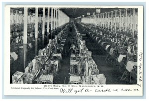 c1905s Weave Room, No.11 Mill Manchester New Hampshire NH Unposted Postcard 