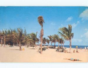 Pre-1980 BEACH SCENE Fort Lauderdale Florida FL d7872
