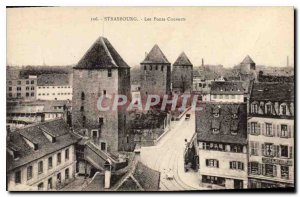 Postcard Old Strasbourg Covered Bridges