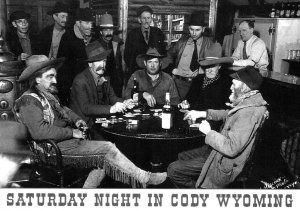 Saturday Night in Cody, Wyoming - c1970