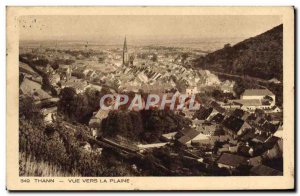 Old Postcard Thann View Towards The Plain