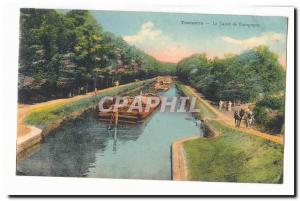 Thunder Old Postcard the Burgundy Canal