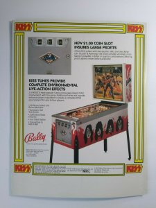 Kiss Pinball FLYER Original Bally 1979 Foldout Artwork Sheet Hard Rock Music 