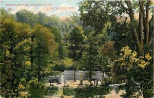 Cedar Rapids IA Surrounded by Greenery is Bear's Den in Bever Park~1907 Postcard