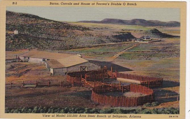 Arizona Seligman Barns Corrals and House At Tovrea's Double O Ranch Curteich