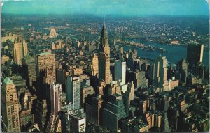 Looking Northeast From Empire State Building New York City Vintage Postcard C087