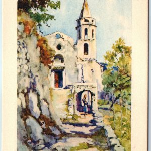 c1930s Ravello, Italy Chiesa di S. Martino 13th Century Church Tower Ruins A364