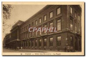 Old Postcard Paris Hotel Mint coins The front