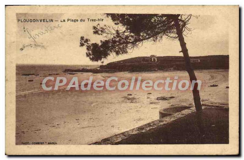 Postcard Old Plougonvelin La Plage Du Trez Hir
