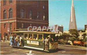 Postcard Modern San Francisco California the Powell Street Cable car line and...