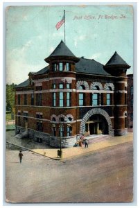 1910 Post Office Building Street View Fort Dodge Iowa IA Antique Postcard