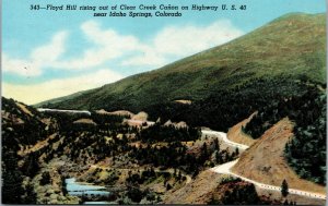 Vtg Floyd Hill Clear Creek Canyon Idaho Springs Colorado CO Unused Postcard