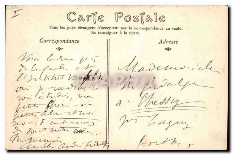 Postcard Old Paris Perspective Soufflot Street