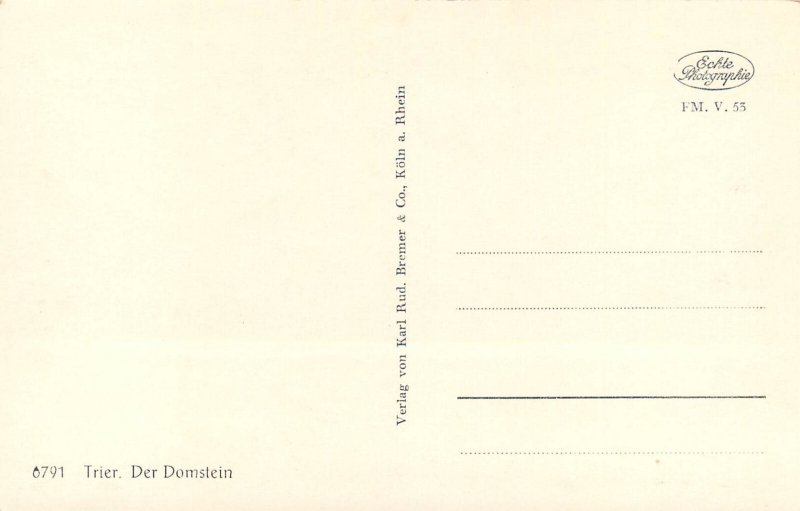 Germany Trier Moselle - The Domstein - postcard