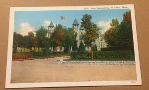 VINTAGE UNUSED PENNY LINEN POSTCARD - STATE REFORMATORY, ST. CLOUD, MINN.