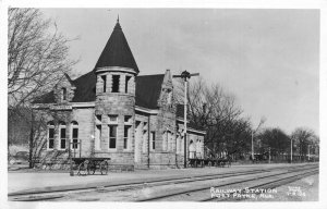 Fort Payne Alabama Railway Station Real Photo Vintage Postcard AA68030