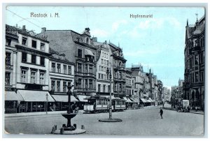 1921 Hop Market Rostock Mecklenburg-Vorpommern Germany Posted Postcard