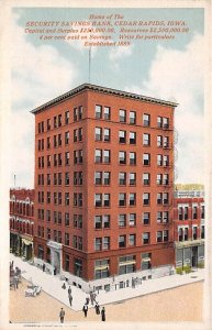 Security Savings Bank Cedar Rapids, Iowa  